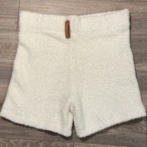 Skims Cozy Off White Women's Fuzzy Shorts Sz 2X/3X NWT